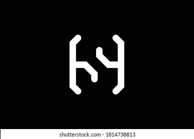 Diseño del logo de la carta HS sobre fondo de lujo. Concepto del logotipo de la letra de la letra del monograma SH. Diseño de iconos HS. Diseño de iconos de letras blancas elegantes y profesionales en el fondo negro. HS SH H S