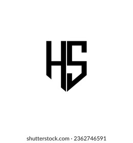 HS letter logo design with white background in illustrator. Vector logo, calligraphy designs for logo, Poster, Invitation, etc.