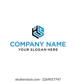 Logotipo de letra HS en forma de hexágonos y logotipos de cubo con diseños de letras para identidad corporativa
