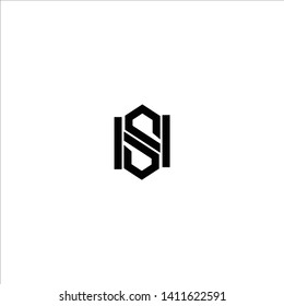 HS letter logo template, Creative simple elegant