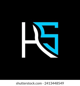 HS letter logo vector design, HS simple and modern logo. HS luxurious alphabet design  