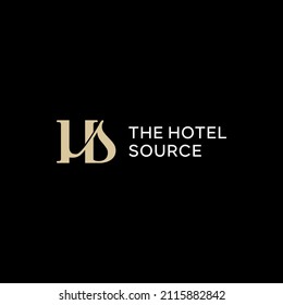 HS Letter Luxury Logo Design concept