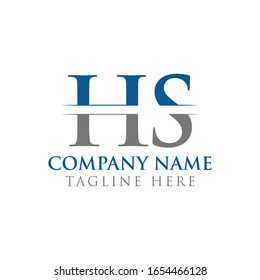 HS letter Type Logo Design vector Template. Abstract Letter HS logo Design
