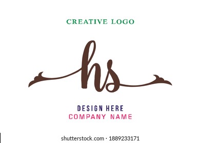 HS lettering logo is simple, easy to understand and authoritative