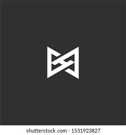 HS letters vector logo abstract