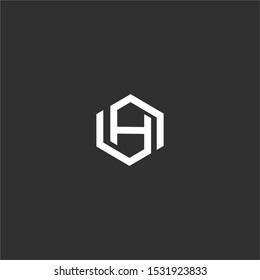 HS letters vector logo abstract