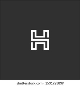 HS letters vector logo abstract