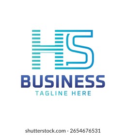 Diseño de Logo HS. Elegante logotipo moderno de la letra HS para los negocios