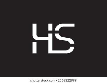 HS Logo Design Template Vector Graphic Branding Element.
