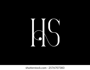 HS logo desing and monogram logo
