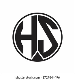 Monograma del logotipo del SA con el estilo de la cinta en el fondo blanco