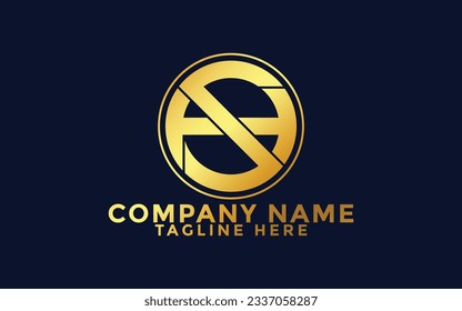 HS Logo, SH monogram logo design vector template