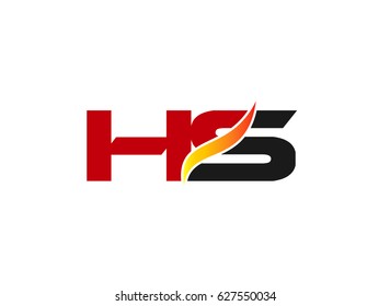 HS Logo. Vector Graphic Branding Letter Element
