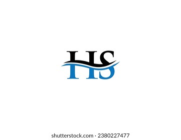 HS modern logo design vector icon template with white background