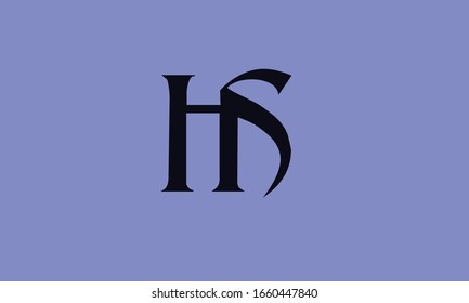 Logo der abstrakten Vektorillustration HS SH-Vorlage