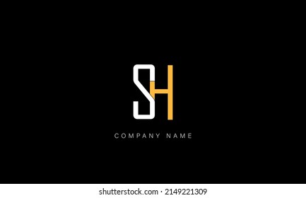HS, SH alphabet letters logo monogram