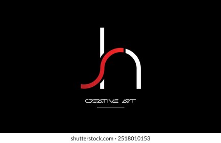 Monograma del logotipo de las letras abstractas de HS, SH, H, S