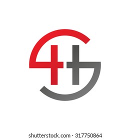 HS SH initial company circle S logo red