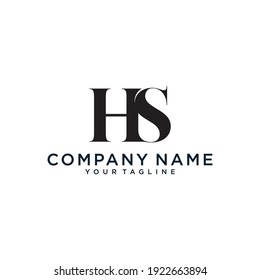 HS- oder SH-Initialen für Monogramm-Buchstaben Textalphabet Logo-Design