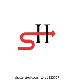 HS SH LETTER LOGO DESIGN VECTOR TEMPLATE. HS SH LOGO DESIGN.
