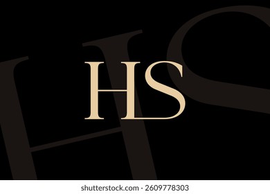 HS or SH letter logo icon design. Classic style luxury initials monogram.