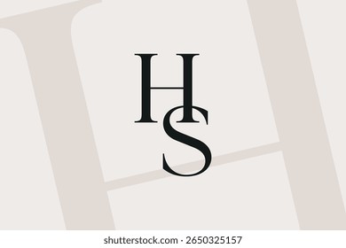 HS or SH letter logo icon design. Classic style luxury initials monogram.