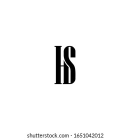 HS SH Logo design vector. Illustration of Letter HS SH Logotype