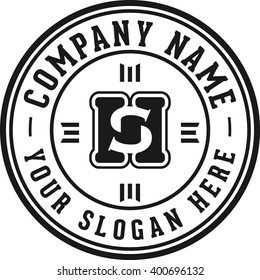 HS or Sh logo - vector and illustration