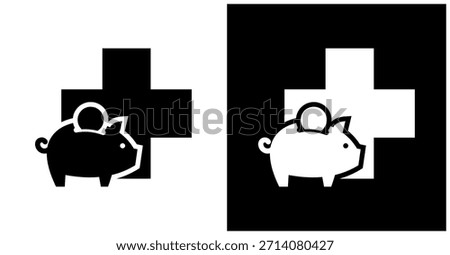 Hsa Icon Set In White And Black Background