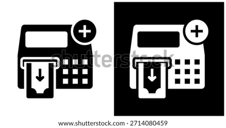 Hsa Withdrawal Icon Set In White And Black Background