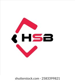 HSB creative minimalist letter logo. HSB unique vector initials alphabet letter logo design
