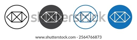 Hsbc icon flat editable icon mark set.