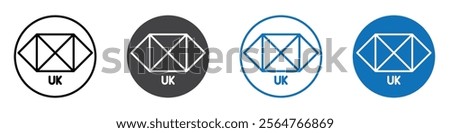 Hsbc UK icon flat editable icon mark set.