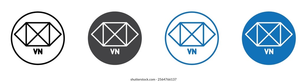 Hsbc vietnam icon flat editable icon mark set.