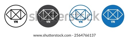 Hsbc vietnam icon flat editable icon mark set.