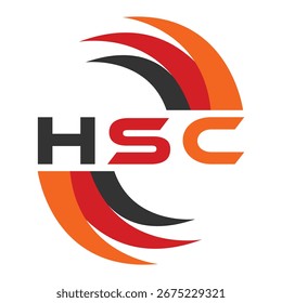 Diseño de carta HSC. Diseño de logotipo de tecnología de letras HSC. Diseño de logo HSC Monogram para un emprendedor y negocio.
