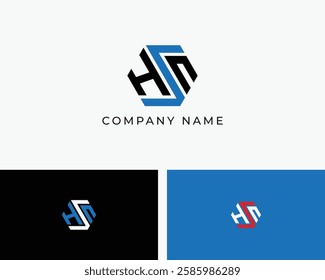 HSC Letter Logo Design and HSC Polygon Business Logo Design