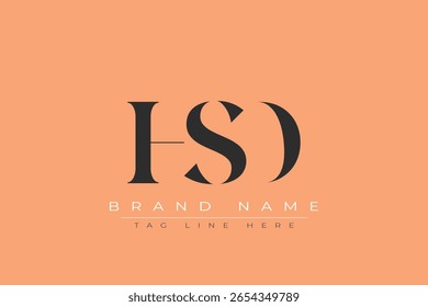HSD abstract letter logo design. This logo is designed by three abstract letters.