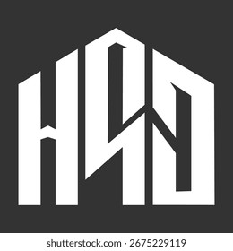 Design de carta HSD. Design do logotipo da tecnologia da carta HSD. HSD Monogram design logotipo para um empresário e empresa.