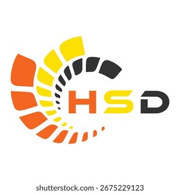 Design de carta HSD. Design do logotipo da tecnologia da carta HSD. HSD Monogram design logotipo para um empresário e empresa.