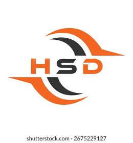 Design de carta HSD. Design do logotipo da tecnologia da carta HSD. HSD Monogram design logotipo para um empresário e empresa.