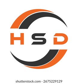 Design de carta HSD. Design do logotipo da tecnologia da carta HSD. HSD Monogram design logotipo para um empresário e empresa.