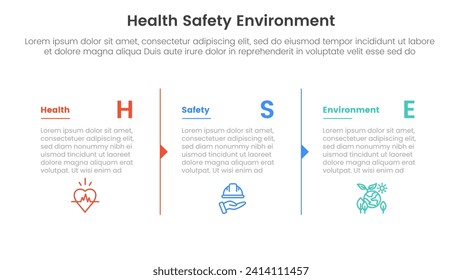 hisframework infographic plantilla de 3 puntos de etapa con separación de columnas con contorno de flecha para presentación de diapositivas