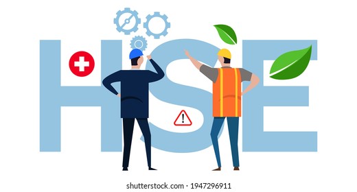 HSE health safety environment concept of workplace protection compliance 