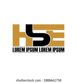 HSE Letter monogram logo design vector