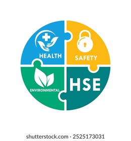 HSE-Health Safety Environmental Design Logo-Vorlagengrafik