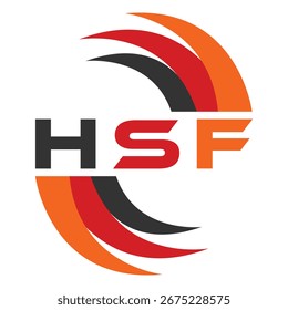 Design da letra HSF. Design do logotipo da tecnologia de letras HSF. HSF Monogram design logotipo para um empresário e empresa.
