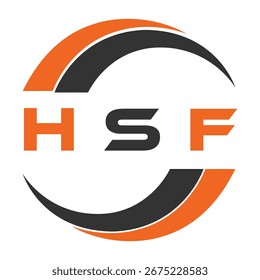 Design da letra HSF. Design do logotipo da tecnologia de letras HSF. HSF Monogram design logotipo para um empresário e empresa.