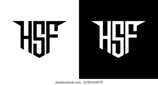 HSF letter logo design with white background in illustrator, vector logo modern alphabet font overlap style, calligraphy designs for logo, Poster, Invitation, etc.