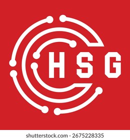HSG diseño de la letra. Diseño de logotipo de tecnología de letras HSG. HSG Monogram diseño de logotipo para un empresario y negocio.
